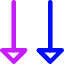 Double Triangle Arrow Down Icon from Core Neon Set