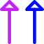 Double Triangle Arrow Up Icon from Core Neon Set