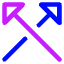 Triangle Arrow Crossover Up Icon from Core Neon Set