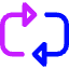 Triangle Arrow Reload Horizontal 2 Icon from Core Neon Set