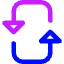 Triangle Arrow Reload Vertical 3 Icon from Core Neon Set
