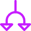 Triangle Arrow Split Down 1 Icon from Core Neon Set
