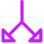 Triangle Arrow Split Vertical Down 2 Icon from Core Neon Set