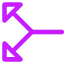 Triangle Arrow Split Vertical Left 2 Icon from Core Neon Set