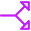 Triangle Arrow Split Vertical Right 2 Icon from Core Neon Set