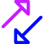 Triangle Arrow Transfer Diagonal 3 Icon from Core Neon Set