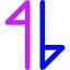 Triangle Arrow Transfer Vertical 1 Icon from Core Neon Set