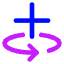 Line Arrow Rotate All Axis Left Icon from Core Neon Set