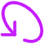 Line Arrow Rotate Diagonal Left 1 Icon from Core Neon Set