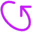 Line Arrow Rotate Diagonal Left 2 Icon from Core Neon Set