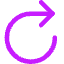 Line Arrow Rotate Right 1 Icon from Core Neon Set