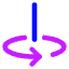 Line Arrow Rotate Vertical Axis Left Icon from Core Neon Set
