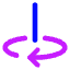 Line Arrow Rotate Vertical Axis Right Icon from Core Neon Set