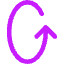 Line Arrow Rotate Vertical Left 1 Icon from Core Neon Set