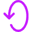 Line Arrow Rotate Vertical Left 2 Icon from Core Neon Set
