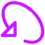 Triangle Arrow Rotate Diagonal Left 1 Icon from Core Neon Set