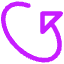 Triangle Arrow Rotate Diagonal Left 2 Icon from Core Neon Set