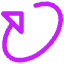 Triangle Arrow Rotate Diagonal Right 1 Icon from Core Neon Set