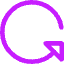 Triangle Arrow Rotate Left 3 Icon from Core Neon Set
