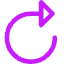Triangle Arrow Rotate Right 1 Icon from Core Neon Set