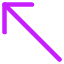 Diagonal Line Arrow Upper Left Icon from Core Neon Set