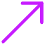 Diagonal Line Arrow Upper Right Icon from Core Neon Set