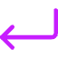 Line Arrow Bend Down Left Icon from Core Neon Set