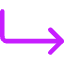 Line Arrow Bend Down Right  Icon from Core Neon Set