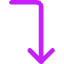 Line Arrow Bend Right Down Icon from Core Neon Set