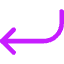 Line Arrow Curve Down Left Icon from Core Neon Set