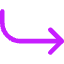 Line Arrow Curve Down Right Icon from Core Neon Set
