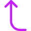 Line Arrow Curve Left Up Icon from Core Neon Set
