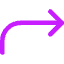 Line Arrow Curve Up Right Icon from Core Neon Set
