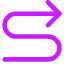 Line Arrow Curvy Right Up Icon from Core Neon Set