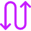 Line Arrow Curvy Up Down 3 Icon from Core Neon Set