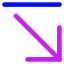 Line Arrow Diagonal Bottom Right Icon from Core Neon Set