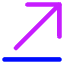 Line Arrow Diagonal Top Right Icon from Core Neon Set
