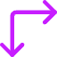 Line Arrow Top Left Corner Icon from Core Neon Set