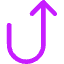 Line Arrow Turn Up Right Icon from Core Neon Set