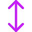 Line Arrow Vertical Icon from Core Neon Set