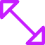 Diagonal Triangle Arrow 2 Icon from Core Neon Set
