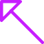 Diagonal Triangle Arrow Upper Left Icon from Core Neon Set