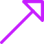 Diagonal Triangle Arrow Upper Right Icon from Core Neon Set