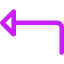 Triangle Arrow Bend Up Left Icon from Core Neon Set