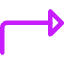 Triangle Arrow Bend Up Right Icon from Core Neon Set