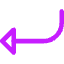 Triangle Arrow Curve Down Left Icon from Core Neon Set