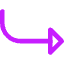 Triangle Arrow Curve Down Right Icon from Core Neon Set