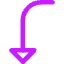 Triangle Arrow Curve Left Down Icon from Core Neon Set