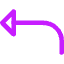 Triangle Arrow Curve Up Left Icon from Core Neon Set
