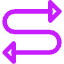 Triangle Arrow Curvy Both Direction 4 Icon from Core Neon Set